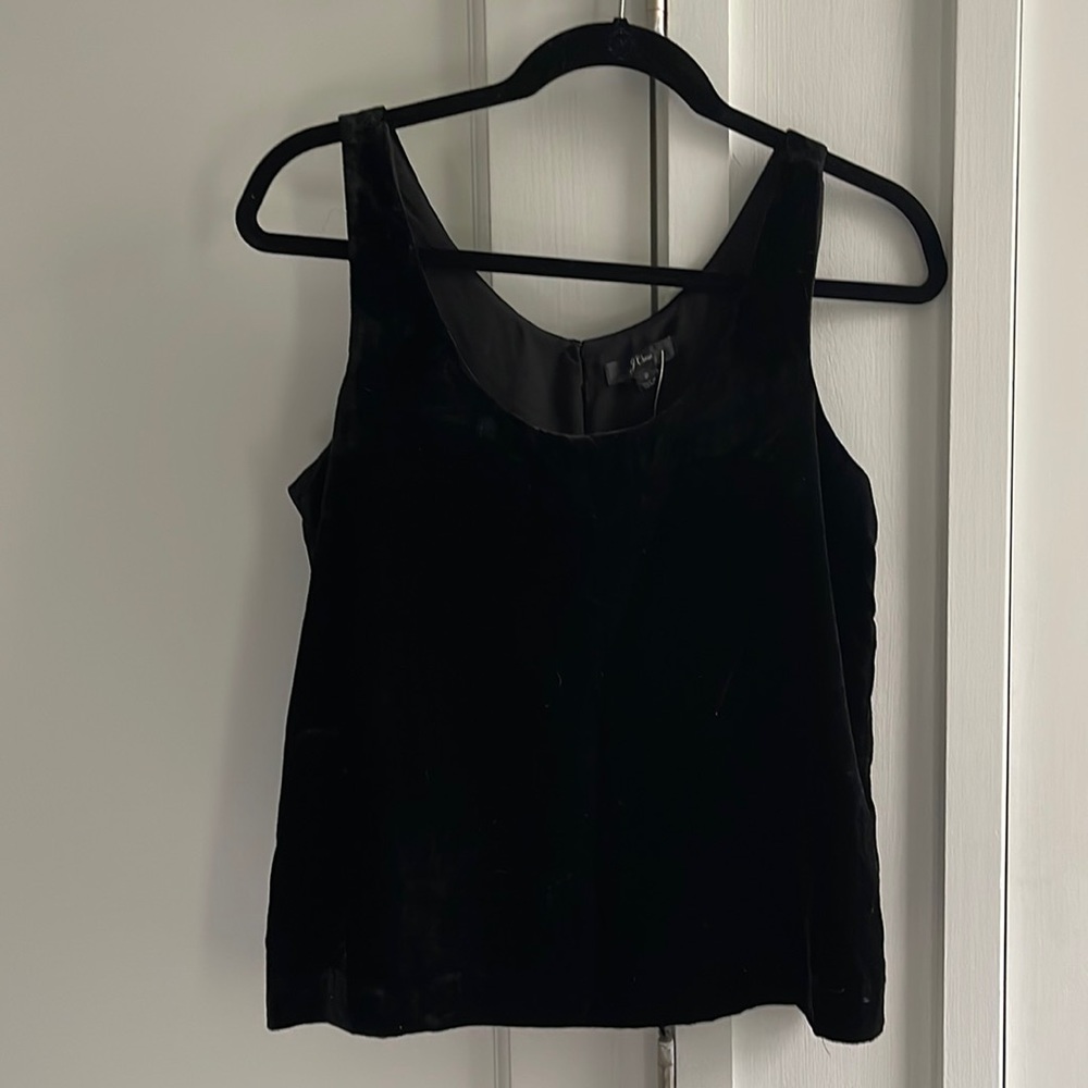 Jcrew velvet tank top - size 2 - black